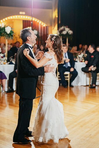 Luxurious Rose Gold and Burgundy Downtown St. Pete Ballroom