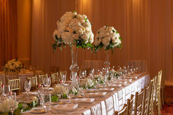 Clearwater beach weddings – clearwater beach Jewish wedding – Sandpearl Resort weddings - white and blush centerpieces