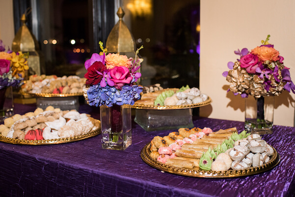 Events by special moments – Tampa Wedding Planner – Special Moments Event Planning – Avila Country Club – Moroccan Wedding- homemade moroccan pastry