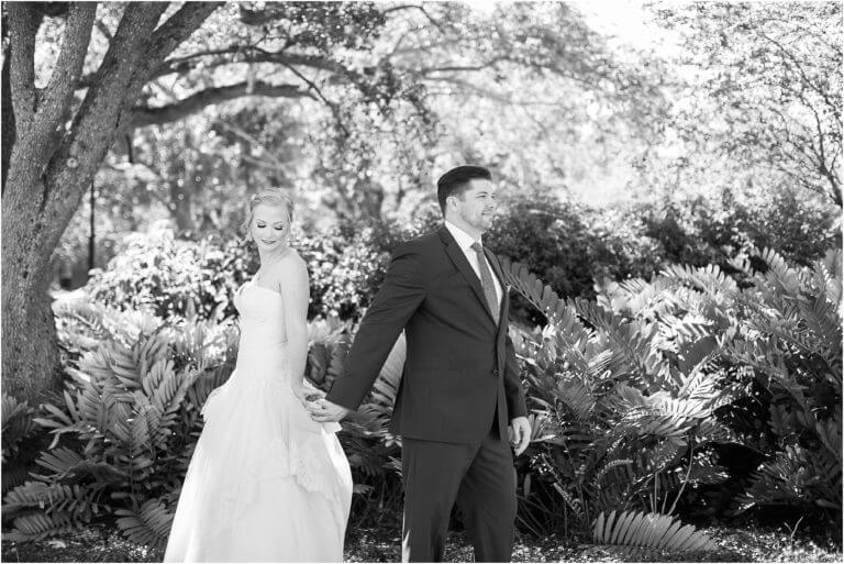 Special Moments Event Planning – Tampa Wedding Planner – Davis Island Garden Club – Davis Island Garden Club Wedding -bride and groom sharing a note