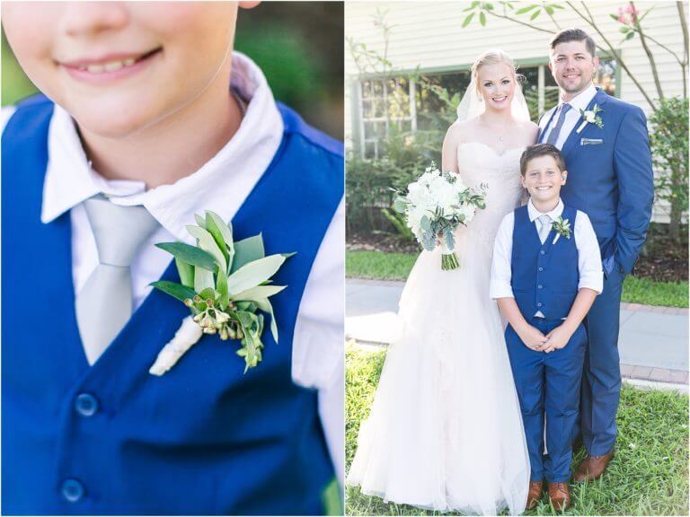 Special Moments Event Planning – Tampa Wedding Planner – Davis Island Garden Club – Davis Island Garden Club Wedding - bride and groom with son