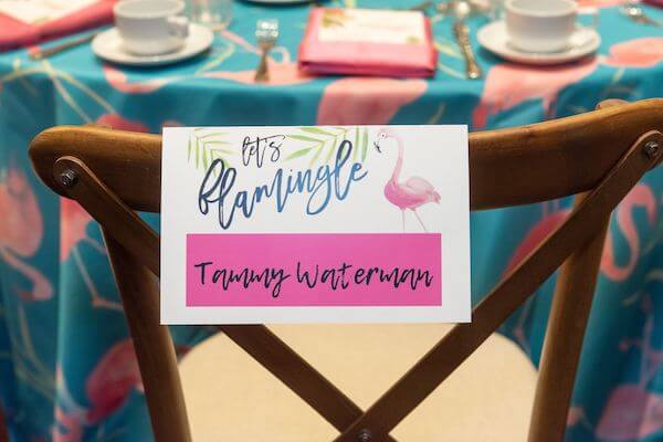 Special Moments Event Planning – Tampa Wedding Planner – Master Wedding Planner - Grand Hyatt Tampa – Association of Bridal Consultants - flamingo themed breakfast