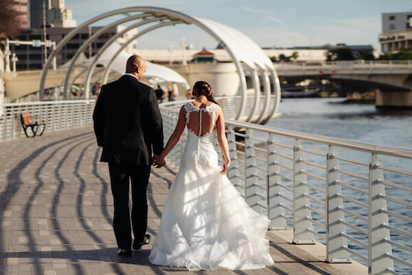 Tampa wedding – downtown Tampa wedding – Sacred Heart Tampa wedding – The Hip Room Wedding - Tampa Wedding planner - bride and groom