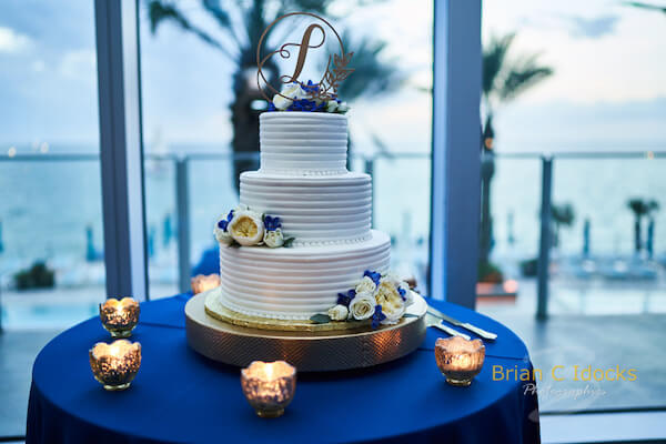  Opal Sands Wedding- Clearwater Beach Weddings – Clearwater Beach Wedding Planner - white buttercream wedding cake