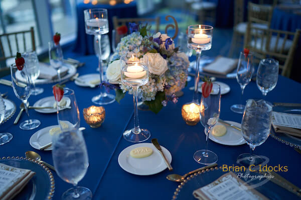 Opal Sands Wedding- Clearwater Beach Weddings – Clearwater Beach Wedding Planner - blue and gold wedding