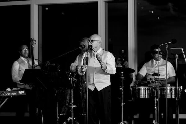 Opal Sands Wedding – Clearwater Beach Wedding – purple and white wedding- Latin Salsa Band