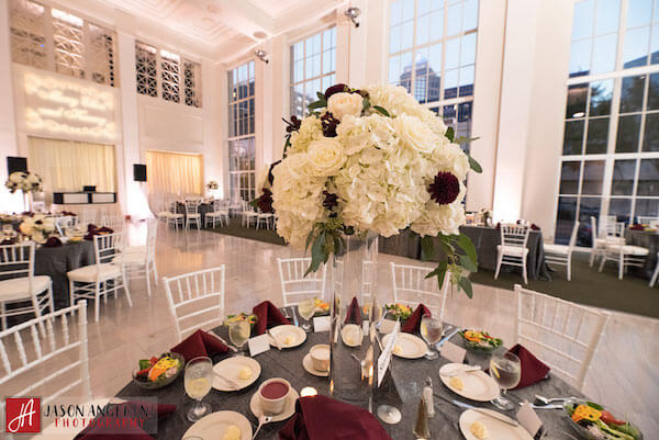 The Vault – Tampa Wedding Venue – Tampa Wedding Planner - slate and burgundy wedding