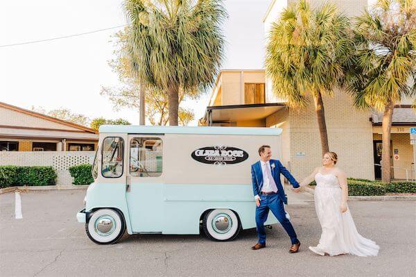 St Pete wedding – St Petersburg wedding planner – St Petersburg shuffleboard club wedding - ice cream truck