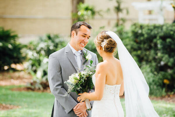 Tampa wedding planner- Special Moments Event Planning – Tampa Garden Club wedding - bride and groom