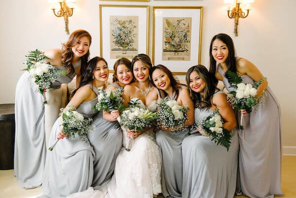 Tampa wedding planner- Special Moments Event Planning – Tampa Garden Club wedding - bride with bridesmaids