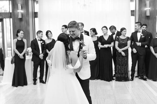 bride and groom - first dance - St Petersburg wedding reception - St Petersburg wedding planner- Poynter Institute of media Studies - St Petersburg wedding venue