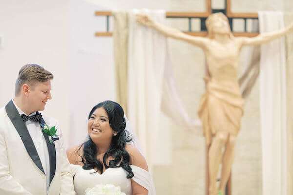 bride and groom - Catholic wedding ceremony - St Petersburg wedding - St Petersburg wedding planner