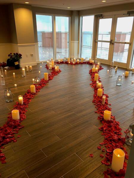 Special Moments Event Planning - Hyatt Regency Clearwater Beach - wedding proposal - She Said YES - Engagement Story - 10,000 rose petals - 200 candles