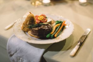 wedding dinner - working with wedding caterers- off premise catering for weddings