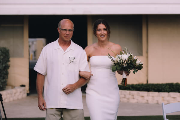 Special Moments Event Planning – Clearwater Beach Wedding – Clearwater Beach Wedding Planner- Clearwater Beach Destination Wedding- beach wedding ceremony - tropical wedding - bride with father- bride walking down the aisle