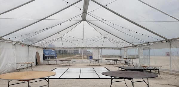 Sand Key County Park - Clear Tent - Tented Wedding - Special Moments Event Planning - Tropical Storm Nestor