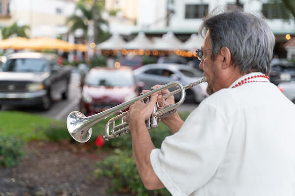 Special Moments Event Planning - second line - wedding parasol - st Petersburg wedding - st Petersburg wedding planner - unique wedding details - New Orleans Jazz - trumpet