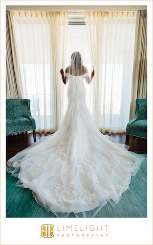 Opal Sands Resort - Bride - Bride at Window - Clearwater Beach wedding