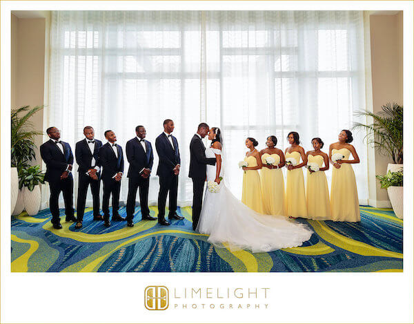 Opal Sands Resort - bride and groom - bride - groom - Clearwater Beach wedding - bride and groom with wedding party 