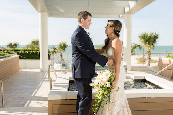 Clearwater Beach Wedding – Opal Sands Wedding – Special Moments Event Planning - bride and groom - first look - 