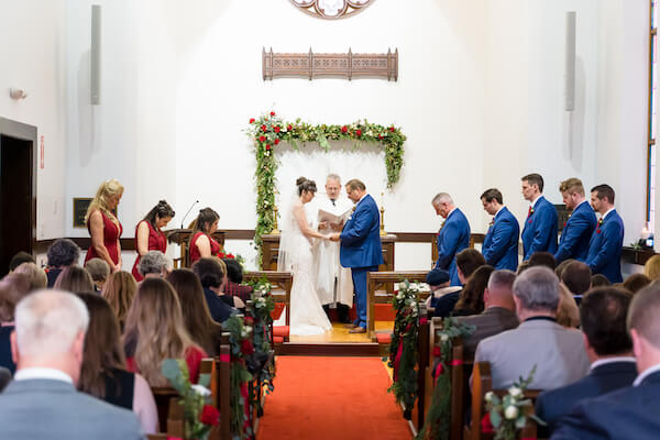 Special Moments Event Planning – Tampa Wedding – Tampa Wedding Planner - Henderson Chapel - Henderson Chapel wedding ceremony - bride and groom - bride e and groom exchanging wedding vows