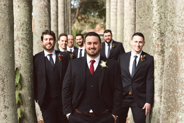 Bradenton wedding – Palma Sola Botanical Park wedding - Special Moments Event Planning - groom with groomsmen- groom with wedding party