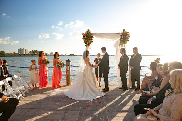 Clearwater Beach Wedding - Holiday inn and Suite Clearwater beach - Special Moments Event Planning - waterfront wedding ceremony