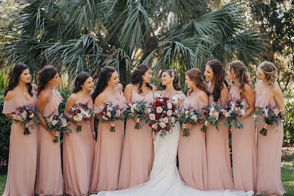 Florida wedding – Saint Petersburg Florida wedding – Saint Petersburg wedding – Greek wedding - Saint Petersburg Coliseum - bridal party - bride with bridal party - wedding party