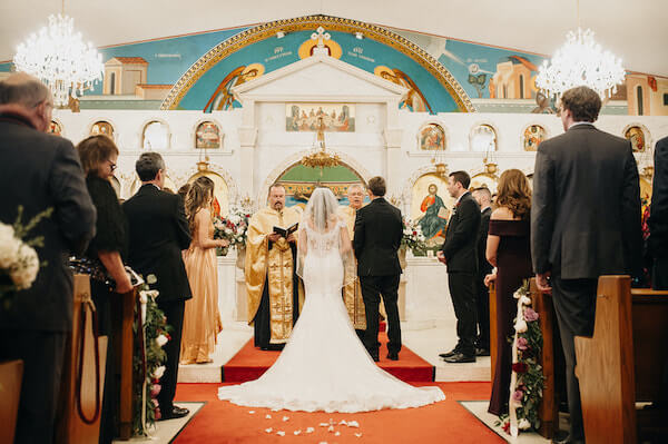 Florida wedding – Saint Petersburg Florida wedding – Saint Petersburg wedding – Greek wedding - Saint Petersburg Coliseum - Greek Orthodox wedding ceremony. - bride with mother and father