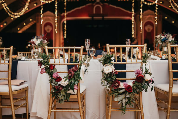 Florida wedding – Saint Petersburg Florida wedding – Saint Petersburg wedding – Greek wedding - Saint Petersburg Coliseum - bride and groom seats - head table