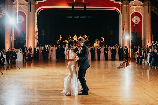 Florida wedding – Saint Petersburg Florida wedding – Saint Petersburg wedding – Greek wedding - Saint Petersburg Coliseum - first dance - bride and groom on dance floor