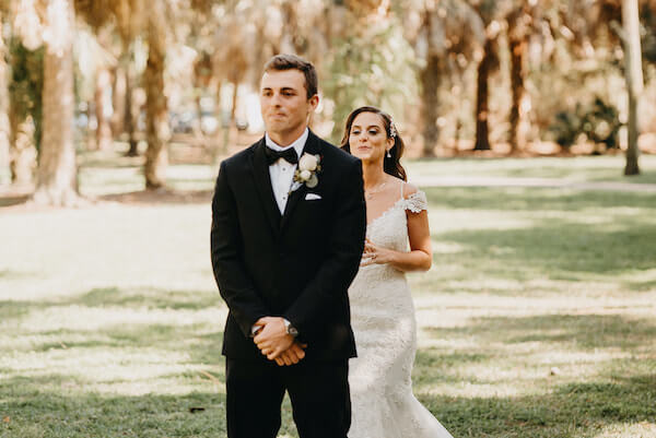 Florida wedding – Saint Petersburg Florida wedding – Saint Petersburg wedding – Greek wedding - bride and groom - first look