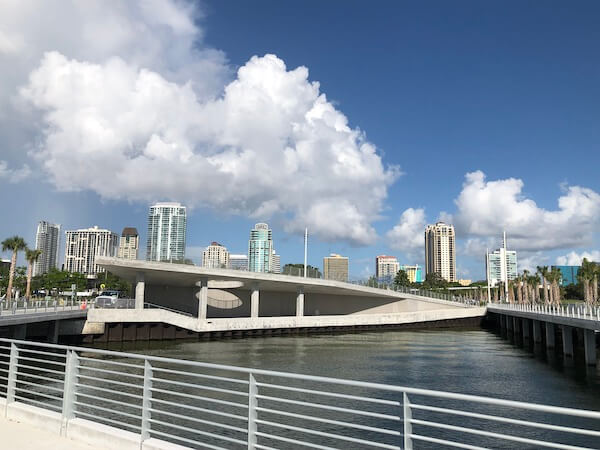 St Pete Pier - Tampa Bay Watch - views of downtown St Pete from Tampa Bay Watch Discovery Center