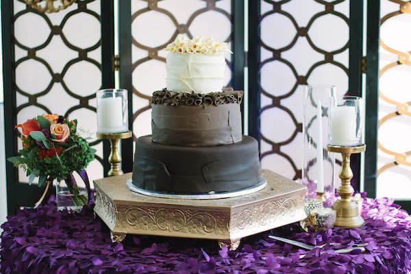 wedding cake against a beautiful Instagram worthy backdrop