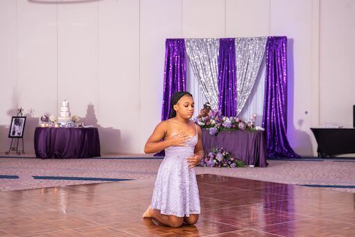 praise dance at Clearwater Beach wedding reception