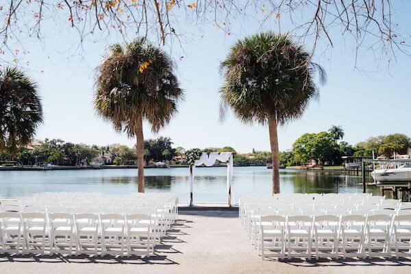 Waterfront wedding ceremony at the St Petersburg Women's Club