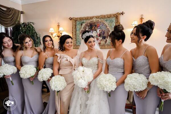 Clearwater Beach bride with her wedding party