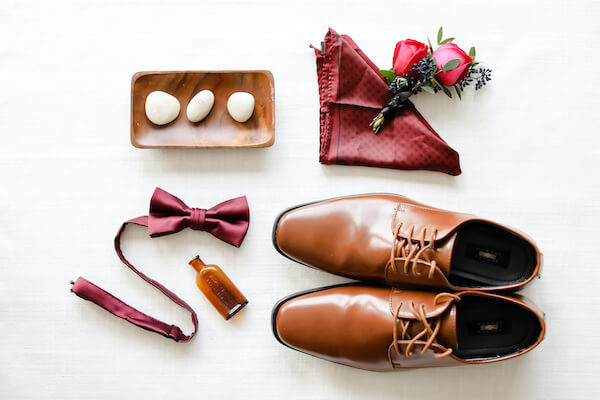 flat lay photos Tampa groom's wedding accessories