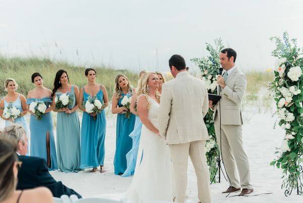 Clearwater Beach destination wedding ceremony