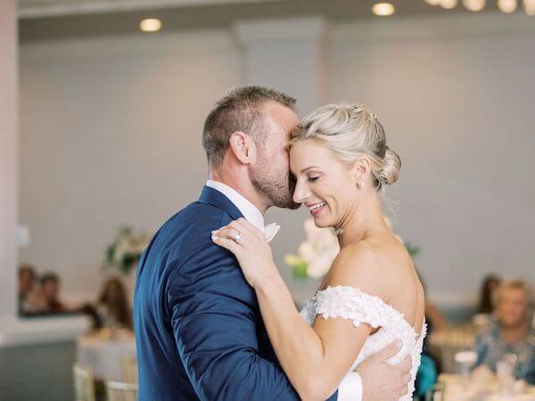 bride and groom during their first dance at the Hyatt Clearwater