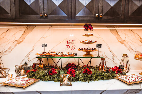 Dessert table with handmade sweet treats