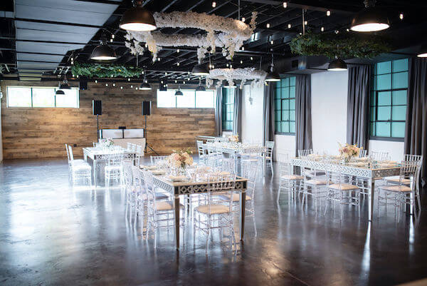 an intimate wedding reception inside of The Blue Ribbon Room at Madeira Beach's The West Events