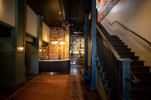 first floor entrance and lobby of the JC Newman Cigar Co factory in Tampa