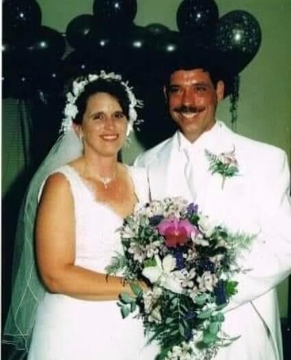 Tammy and Bill Waterman at their St Pete Lions Club Beach House wedding in 2001