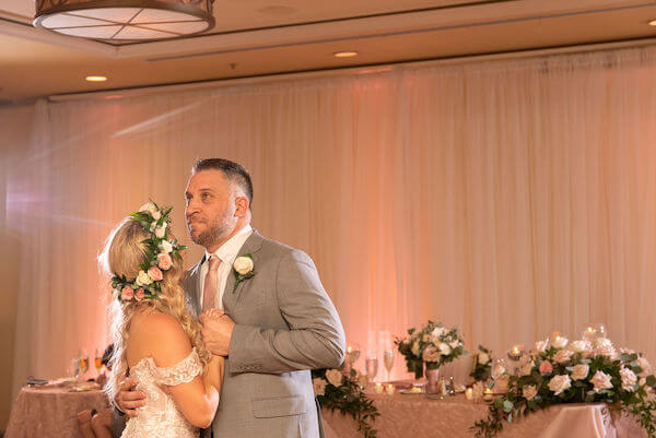 newlywed couple's first dance at the Sand Pearl Resort on Clearwater Beach