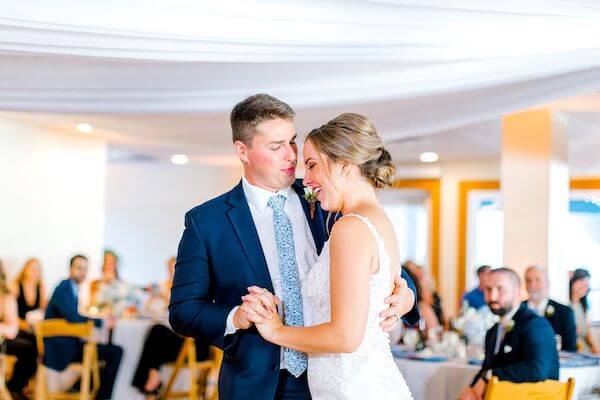 bride and groom's first dance at Tampa Bay Watch