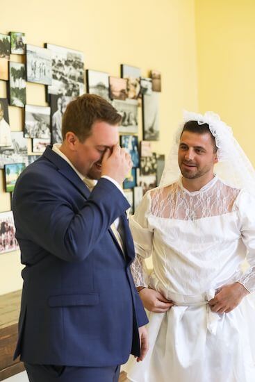 groom in shock after his first look surprise