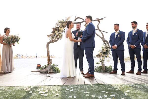 outdoor beach wedding ceremony at the Sandpearl Resort on Clearwater Beach