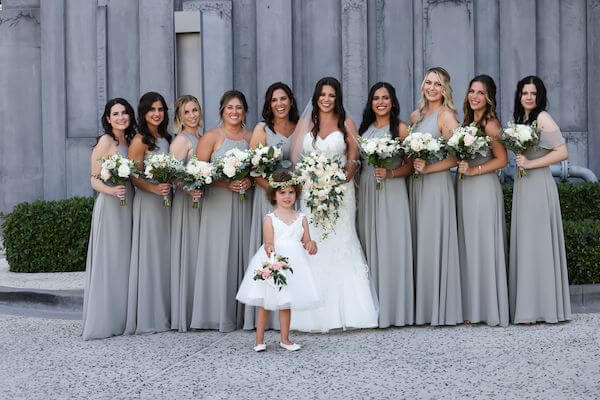 bride with her bridal party at the Opal Sands Resort on Clearwater beach