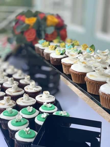 cupcake tasting for a Sandals Destination wedding